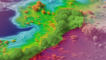 verfärbte Satellitenaufnahme