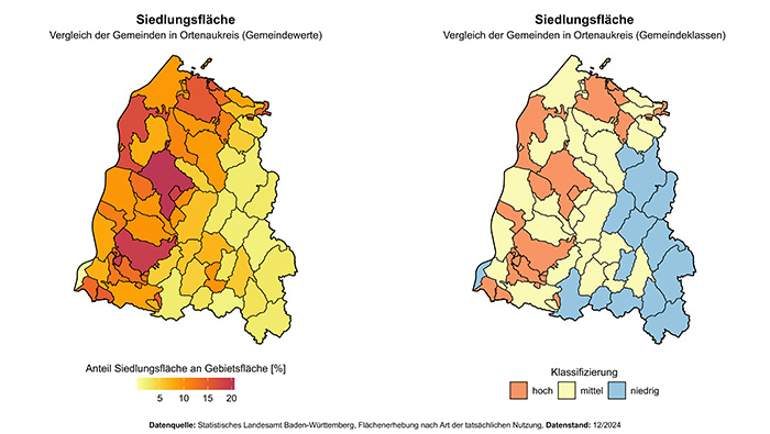 Beispielhafte Gebiets-Indikatoren-Karte