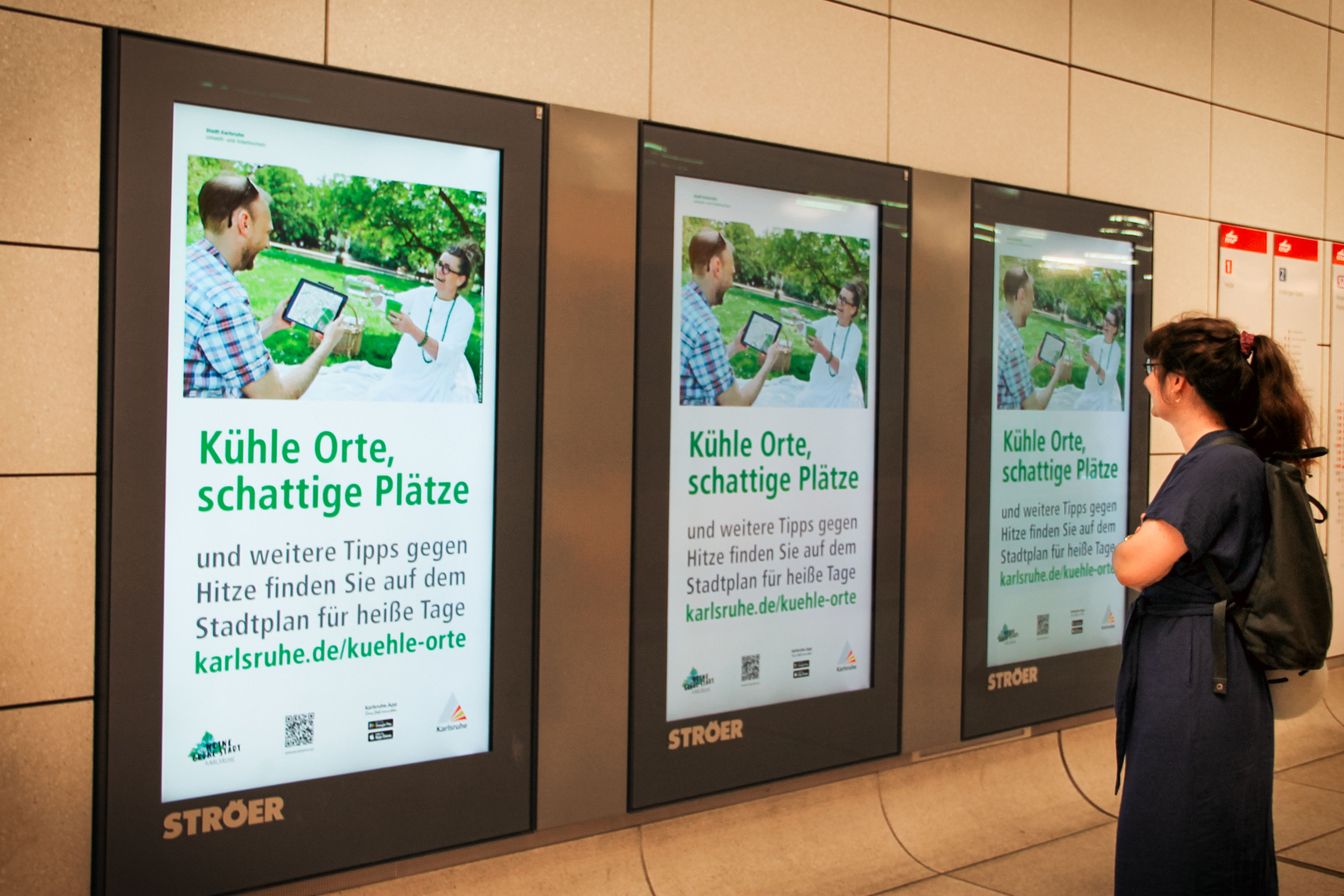 Visualisierung der Kühle Orte Karte Karlsruhe