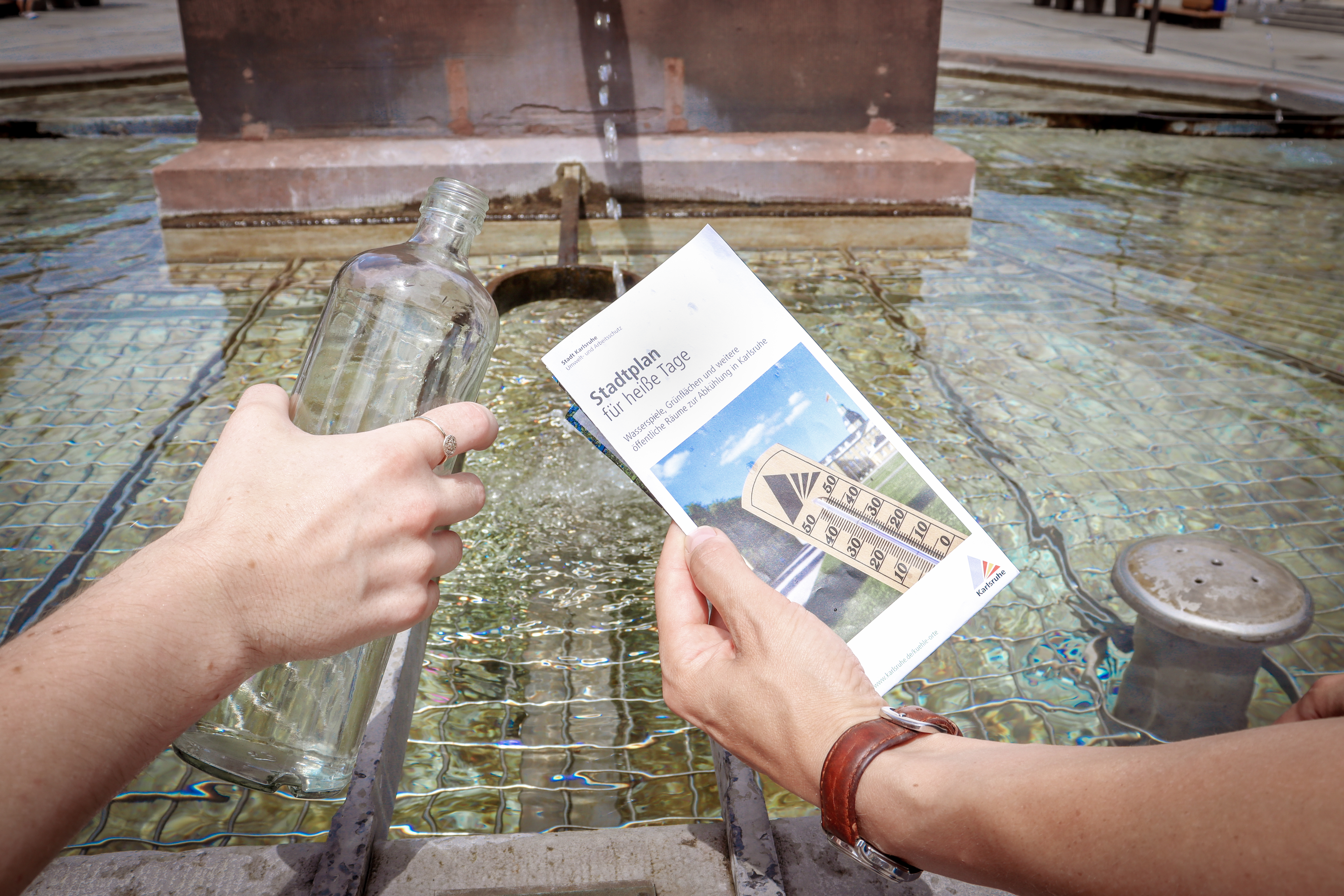 Visualisierung der Kühle Orte Karte Karlsruhe