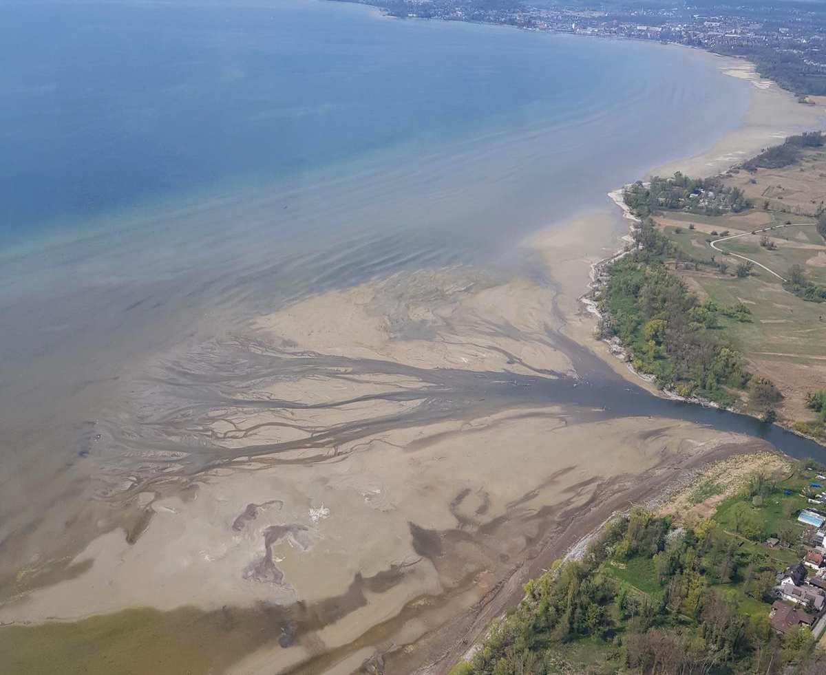 Bild vom ausgetrockneten Bodensee